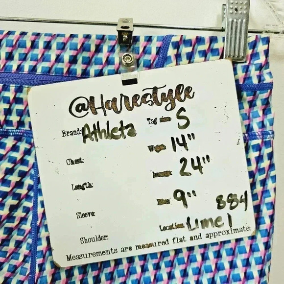 Athleta geometric print cropped leggings small - Picture 9 of 10